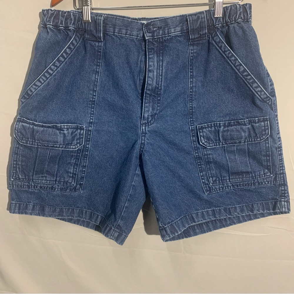 Savane Shorts Adult 40 Gray Cargo Button Fly Formal Denim Outdoors Mens